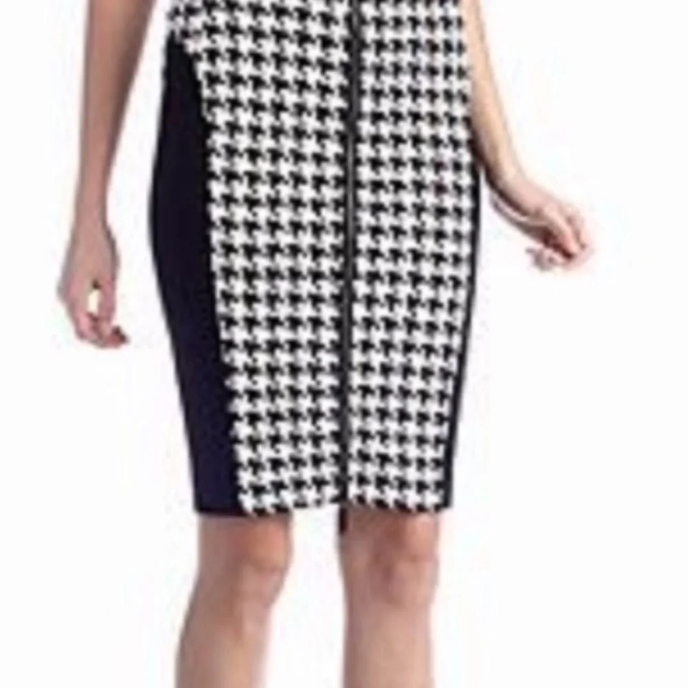 50%offw❤️ Michael Kors houndstooth Black and White Skirt NWT 4